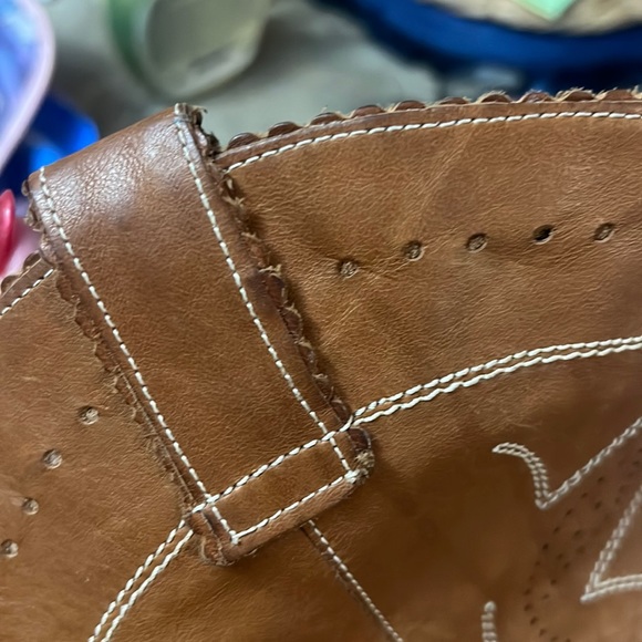 Vintage genuine leather stiletto cowgirl / cowboy boot. - Picture 4 of 5